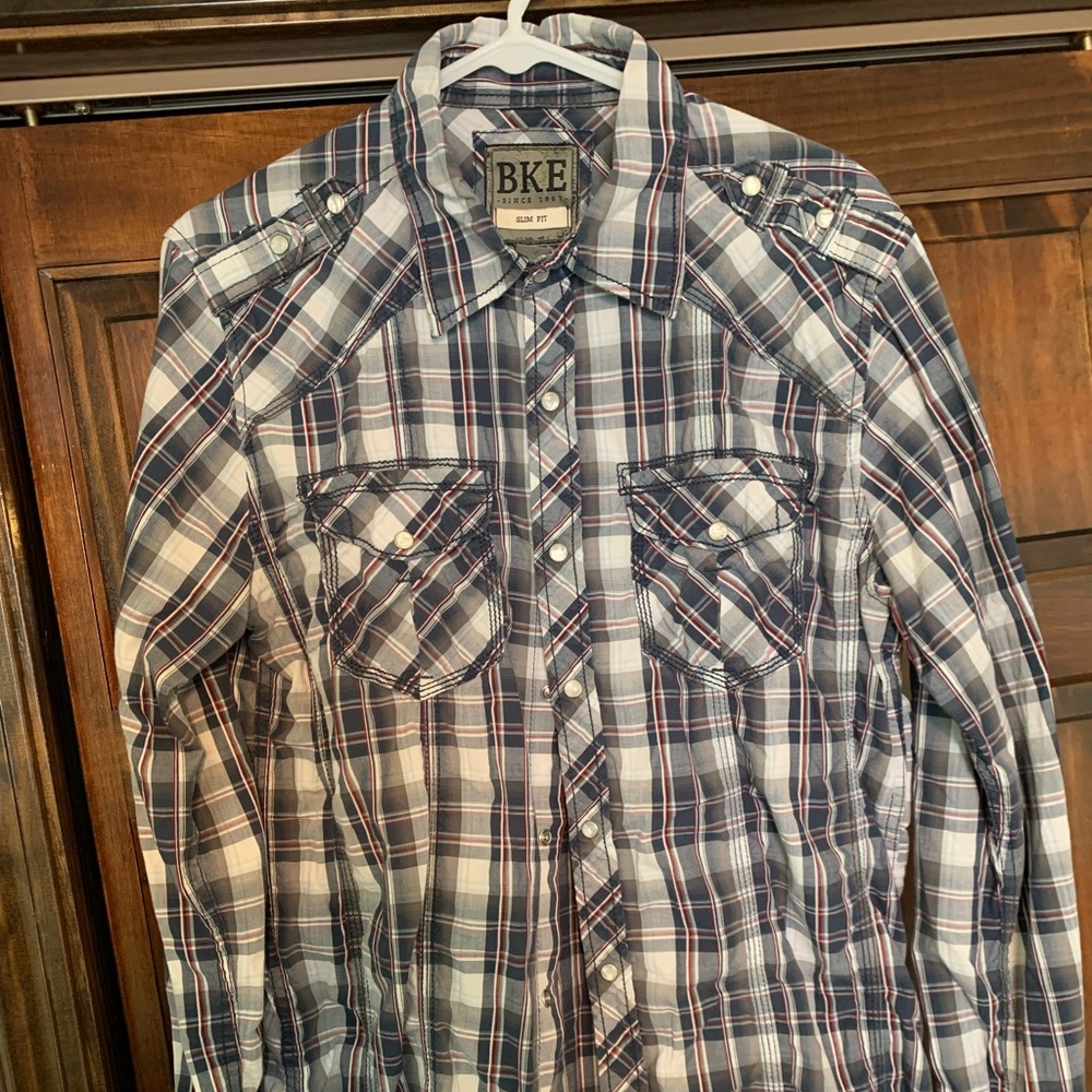 BKE Plaid Button Up